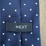 NEXT Navy Blue/White Tie Image 3