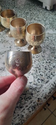 6 goblets silver plated.