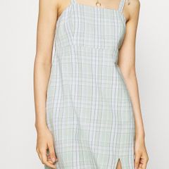 Hollister Green Plaid Mini Dress