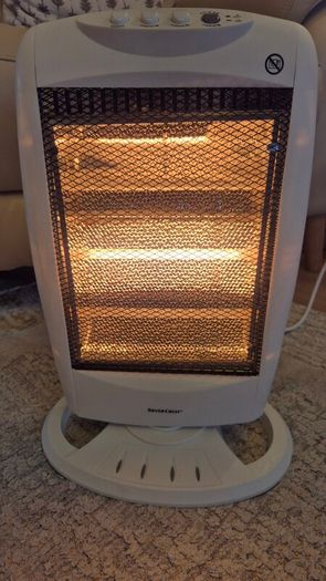 Electric fire halogen heater