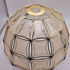 Vintage capiz shell lampshade