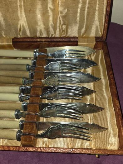 Set of Vintage Fish Forks and Knives