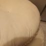 2 x Cream round boucle cushions Image 5