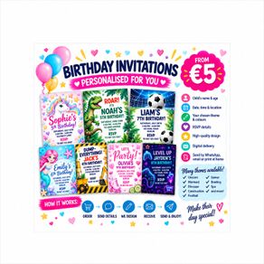 Custom Birthday Invitations