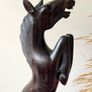 Vintage Ebony Wood Horse Image 4