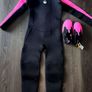 Wet suit 8-9 years & aqua shoes UK1 Image 2