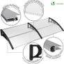 Front Door Canopy Outdoor Awning, Rain Shelter for Back Door, Porch, Patio, Window, 200 x 80 cm, Black Image 6
