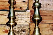 vintage brass candle holders