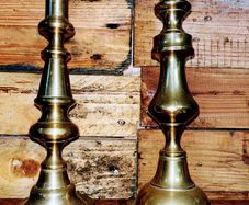 vintage brass candle holders
