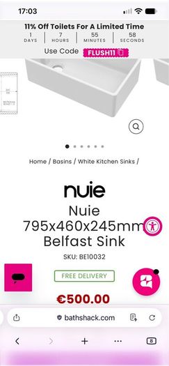 Belfast sink