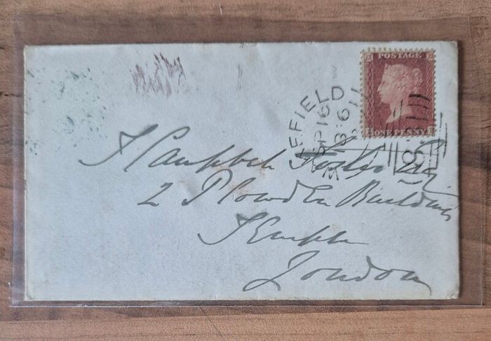 A remarkable, cohesive archive of three Victorian postal covers tracing the career of Thomas Campbell Foster, Esq., Barrister at Law 1813 to 1882. Victorian, legal, history, postal, archive, covers, Penny Red, stamp, barrister.