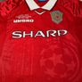 Vintage Umbro Manchester United 1999 Champions League The Final Nou Camp Home Jersey No.20 Solsjkaer Mens Size Small Image 3
