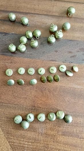 Military buttons and other items