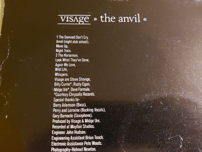 Visage - The Anvil - Vinyl Record + Hundreds More