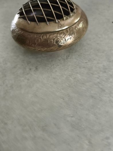 Vintage Brass Flower Frog Vase with Lid | Fragrance Flower Arrangement Pot | Trinket Bowl