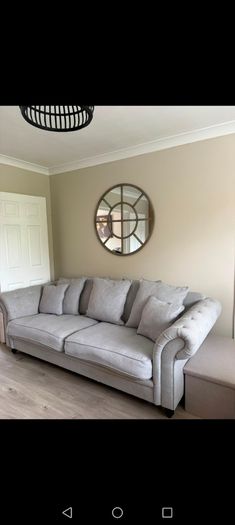 4 seater and 2 seater grey sofa.
