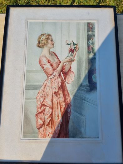 William Henry Margetson vintage watercolor
