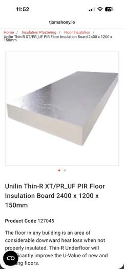 PIR Insulation Boards 150mm