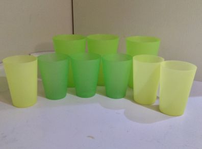 9 x Plastic Glasses