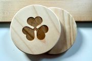 Aer Lingus Shamrock Wooden Engraved Coaster.