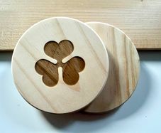 Aer Lingus Shamrock Wooden Engraved Coaster.