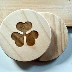 Aer Lingus Shamrock Wooden Engraved Coaster.
