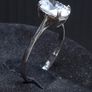 Vintage 18ct White Gold Solitaire Ring 750 Italy Size 54.5 Image 3