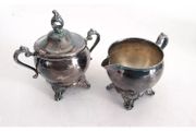 Newport Gorham Silverplate Sugar and Creamer Set P51 Excellent No Dents