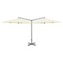 Double Parasol with Steel Pole Sand 600 cm Image 2