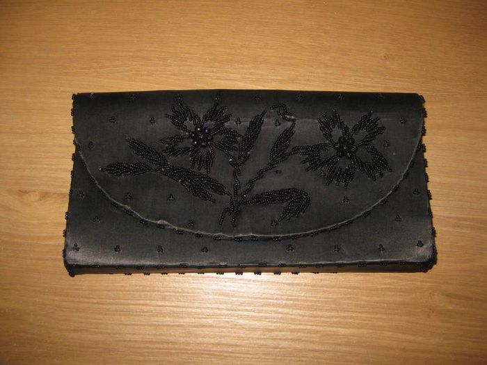 Ladies Black Beaded Evening Bag