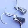 Vintage Sterling Silver Drop Earrings 1,84g Image 6