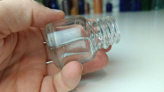 492 - Set of 7 Vintage Clear Glass Screw Cork Top Collectible Decorative Bottles
