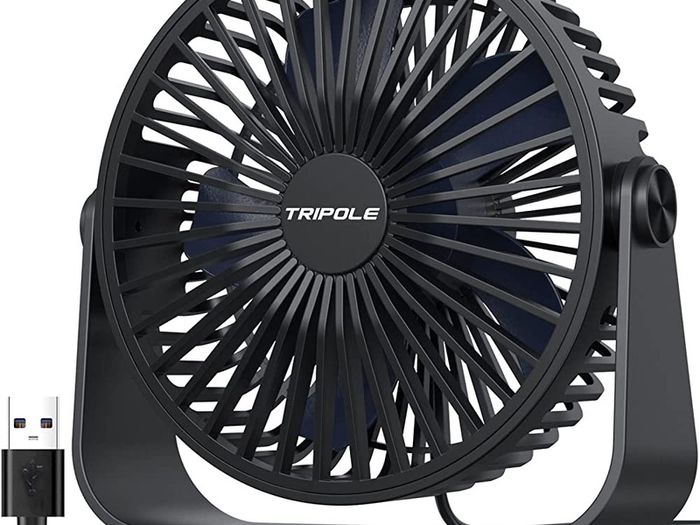 USB Desk Fan, 3 Speeds Adjustable Strong Wind Table Fan, 360 Degree Rotation Mini Personal Fan 6 Inches Portable Cooling Fan for Desktop Office Home Bedroom Car Outdoor Camping MULTIPLE COLOURS AVAILABLE (FREE POSTAGE)