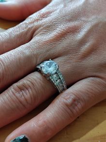 Sterling Silver Ring - Size P - Stamped for Silver (S04)