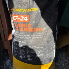 20kg bag of Dunlop CF-24 Flexible Tile Adhesive (white)