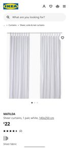 Ikea sheer curtains