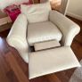 Cream Leather Sofa Set 3 Pieces Image 4