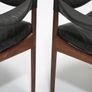 Vintage Set of 8 Rosewood and Black Leather Dining Chairs by Kristian Solmer Vedel, 1960s. Image 6