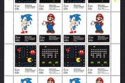2014 Ireland Game Icons (Pac Man &amp; Bingi, Space Invaders, Sonic the Hedgehog &amp; Super Mario) Commemorative Stamp Sheetlet Plate 1A1A1A1A Mint Never Hinged (MNH)