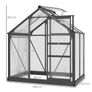 Walk-In Polycarbonate Green House 6 x 4ft Image 3