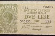 2 Lire 1944 Italy