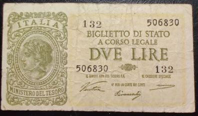 2 Lire 1944 Italy