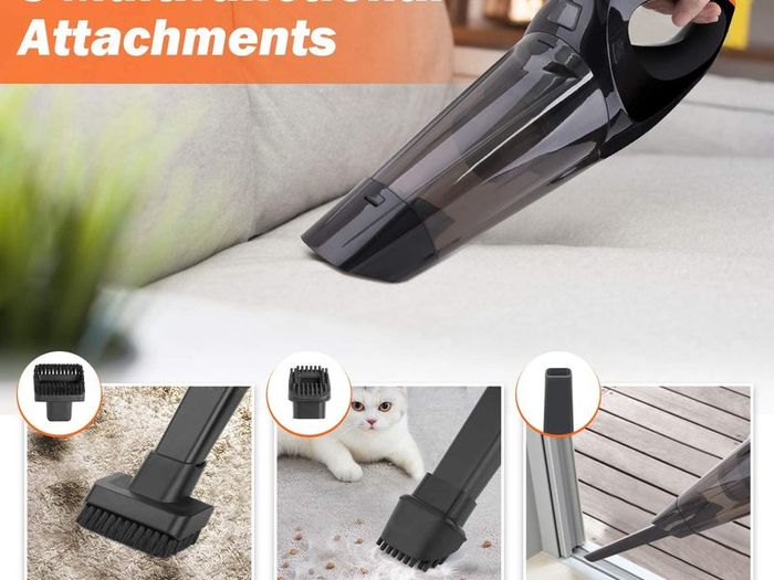 6500pA Handheld Vacuum Cleaner, Cordless Handheld Vacuum with Rechargeable 2500mAh Battery for Home and Car