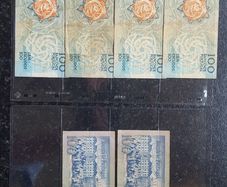 27 Banknotes zloty, pounds, litai, francs, pesetas, escudos, lire