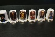 Bone China Thimbles Kings&amp;Famous People