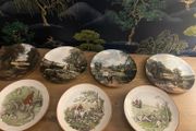 Eight old plates