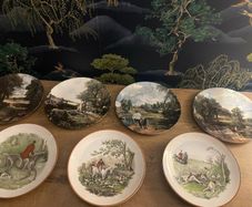 Eight old plates