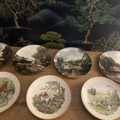 Eight old plates