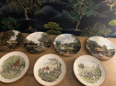 Eight old plates