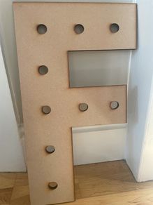 Wooden letter F